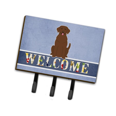 Carolines Treasures Chocolate Labrador Welcome Leash or Key Holder BB5637TH68